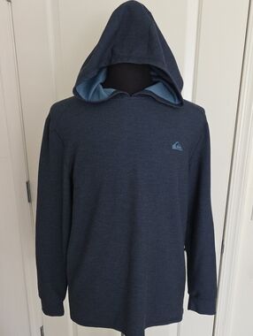 Quiksilver Men's Dark Navy Hooded Long-Sleeve Pullover